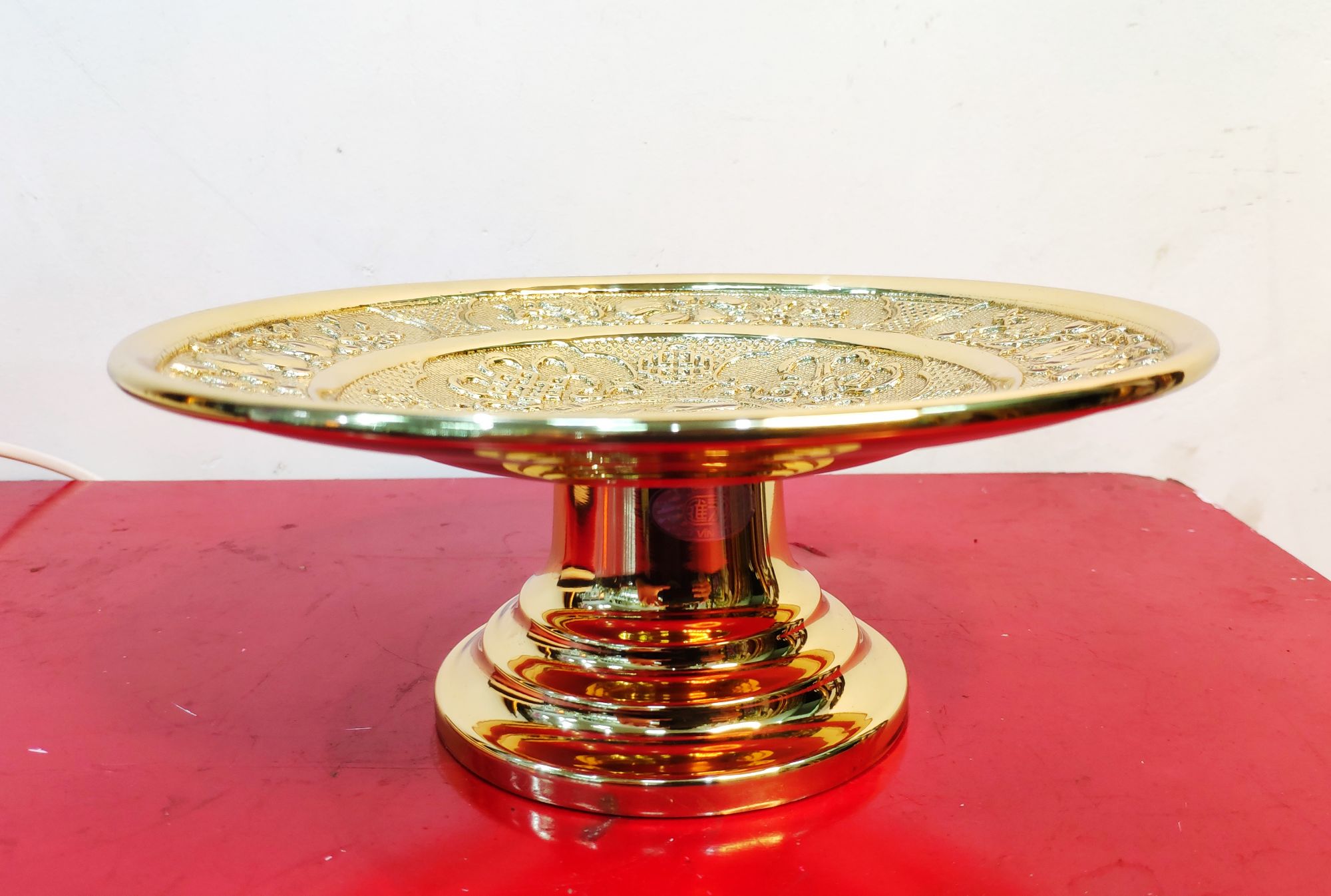 Mâm Bồng Đựng Hoa Quả Bằng đồng Cao Cấp 20cm