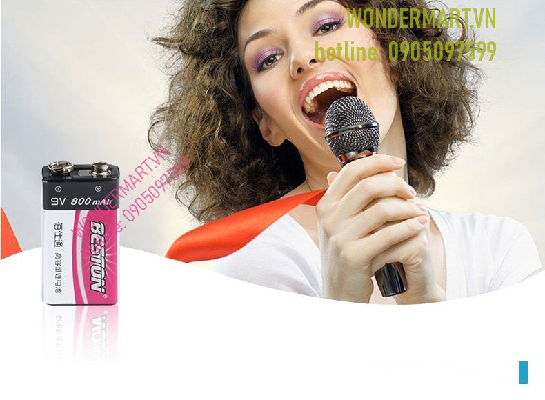 Pin sạc 9V li-ion BESTON 800mAh