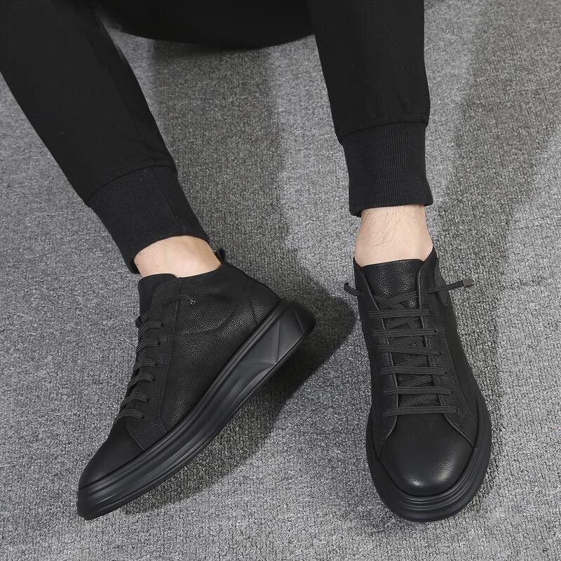 Giày Sneaker Nam Da Thật KO19, Tăng Chiều Cao 4cm