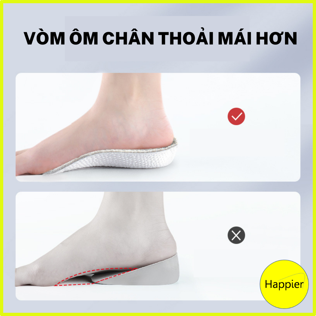 Đế Giày Tăng Chiều Cao Ôm Gót Chân