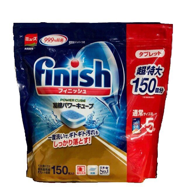 Viên Rửa Chén Bát Finish Nhật Bản 150 Viên
