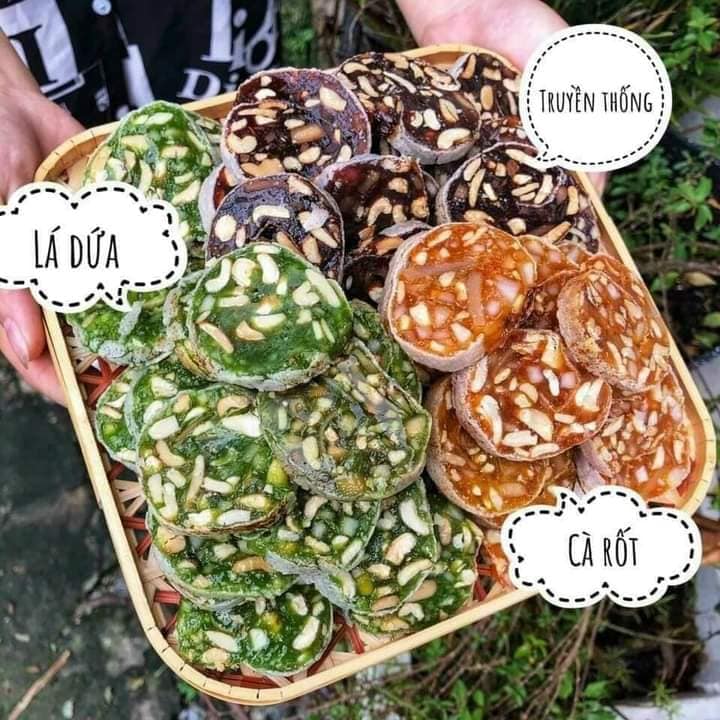Kẹo chuối cuộn dừa non mix 3 vị 1kg