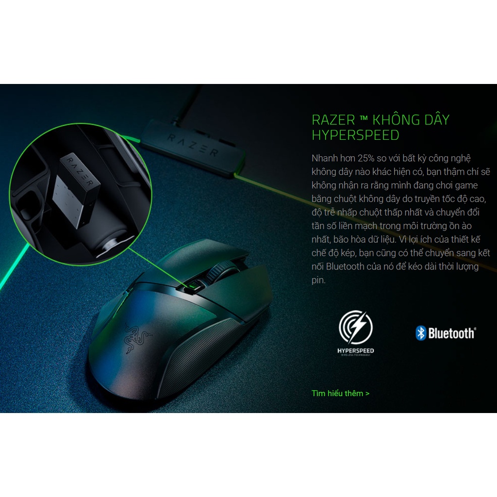 Chuột Không Dây / Wireless Razer Basilisk X HyperSpeed - Mới 100% Full hộp nguyên Seal