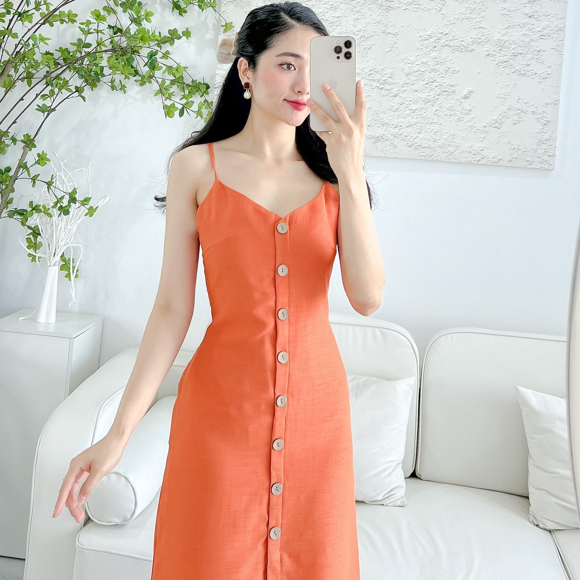 Scarlett_Đầm Nữ Linen Kelly Dress - Đen