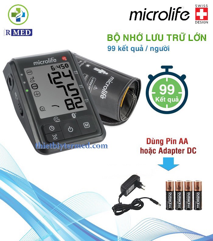 [BẢO HÀNH 5 NĂM 1 ĐỔI 1] Microlife B6 ADVANCED CONNEC - Máy Đo Huyết Áp Bắp Tay