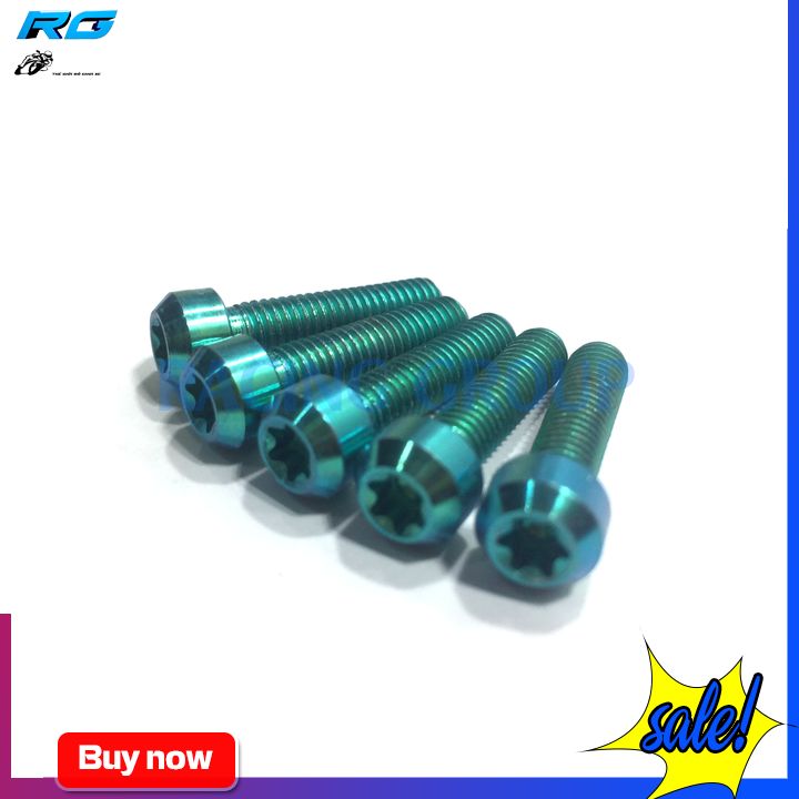 [HCM]Ốc 5li20 GR5 Đầu Trụ - Titan Lục Bảo (Gía 1 Con)