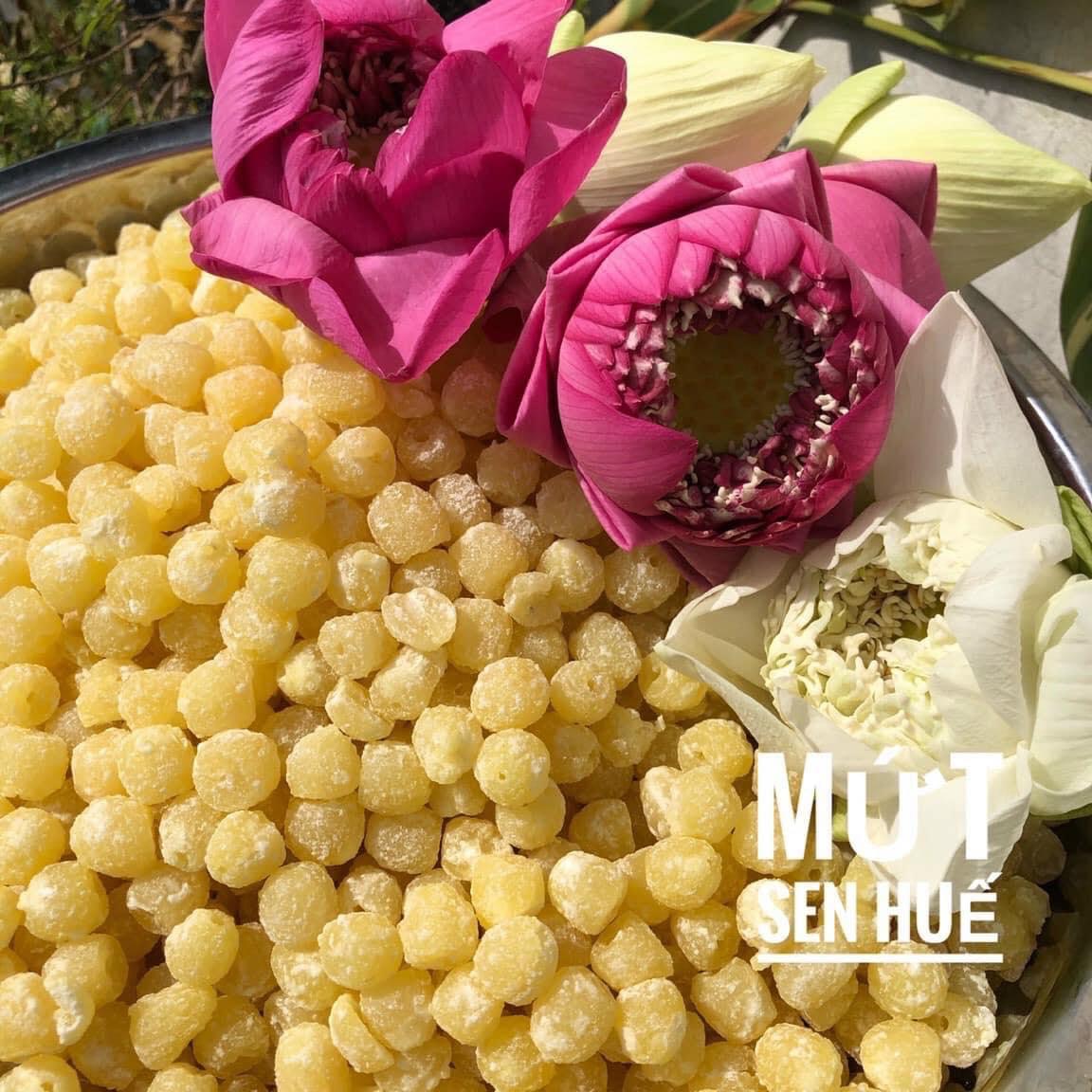 500g Mứt hạt sen Huế thơm ngon - đặc sản Huế -đồ ăn vặt-ăn vặt-tết-bánh mứt tết