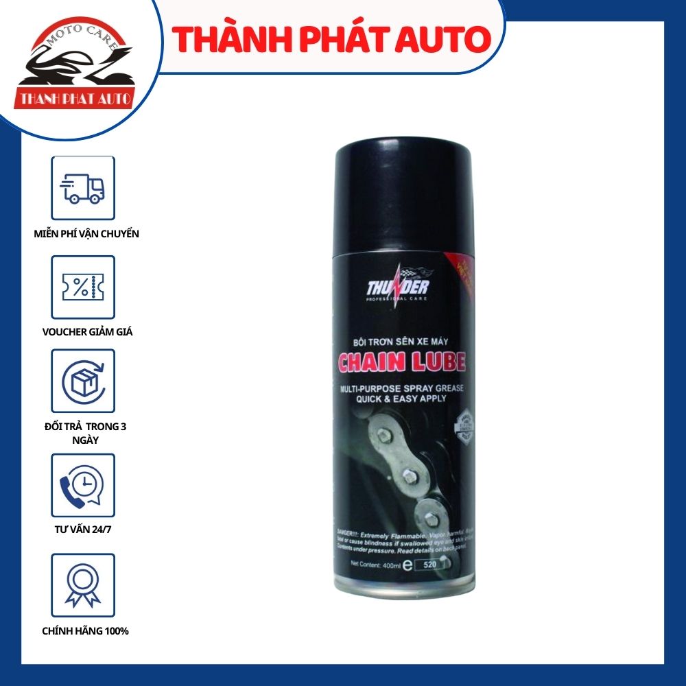 Dầu bôi trơn dưỡng sên xe máy cao cấp Thunder 400ml
