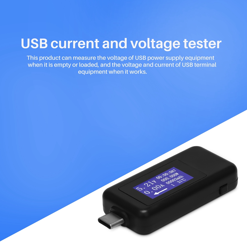 KEWEISI Type-C Usb Meter Tester Power Meter Usb Multimeter Voltage And Current Tester 0-5.1A 4-30V Usb Power Tester Tester Display Capacity Voltage Current Detector