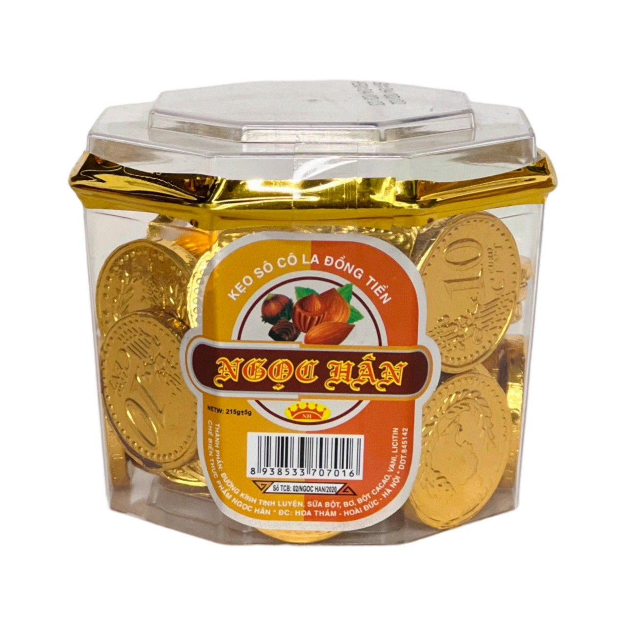 Socola đồng tiền Ngọc Hân hủ 215g - chocolate