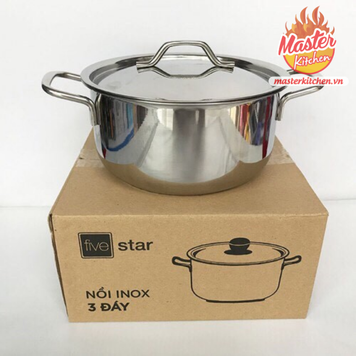 [HCM]Nồi Inox 3 Đáy Sandwich Fivestar