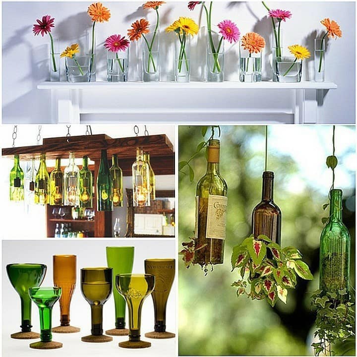 Vỏ chai vang 750ml trang trí trưng bày