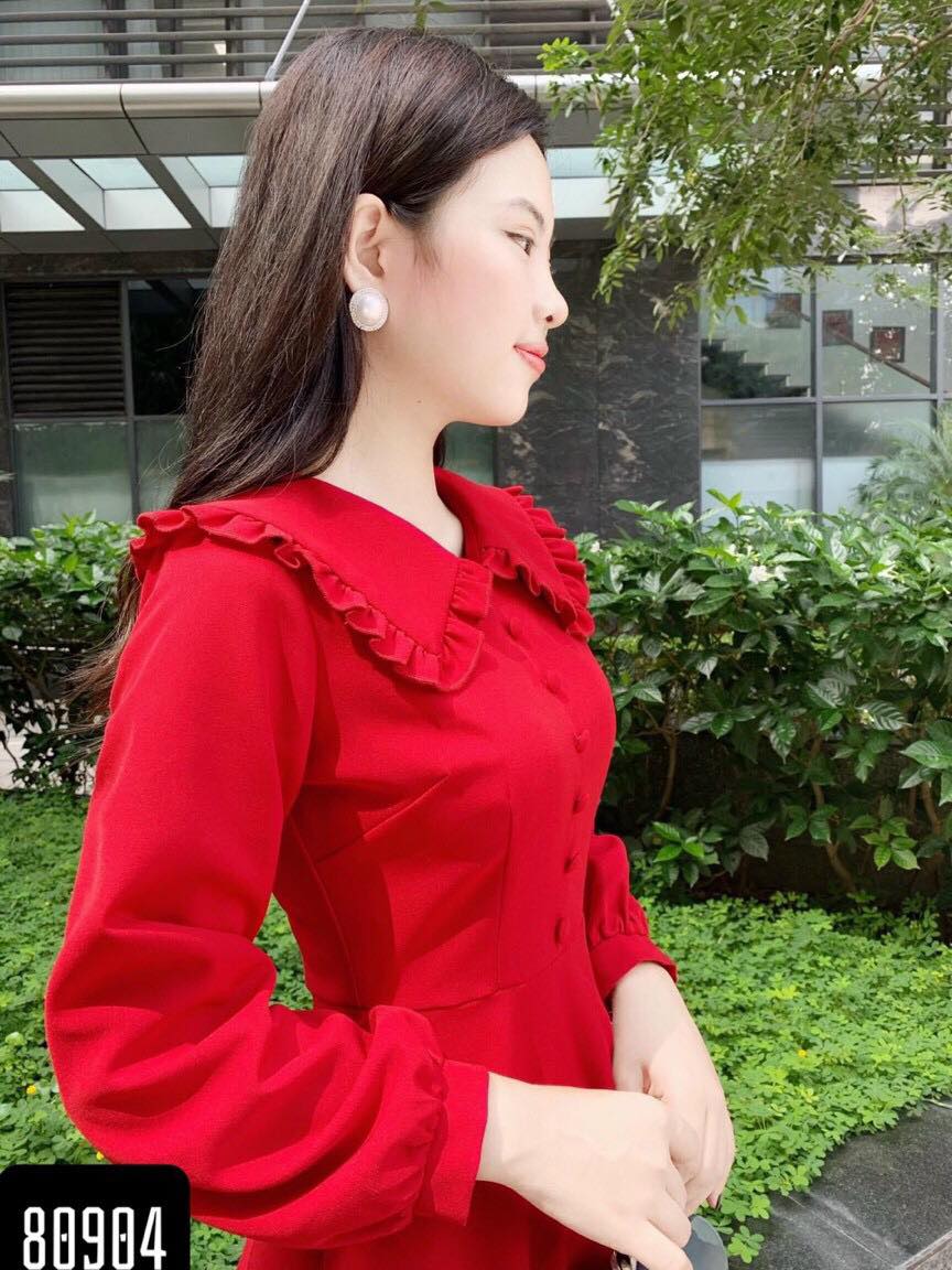 [HCM]ĐẦM XÒE DỰ TIỆC DÀI TAY PHỐI BÈO SANG TRỌNG