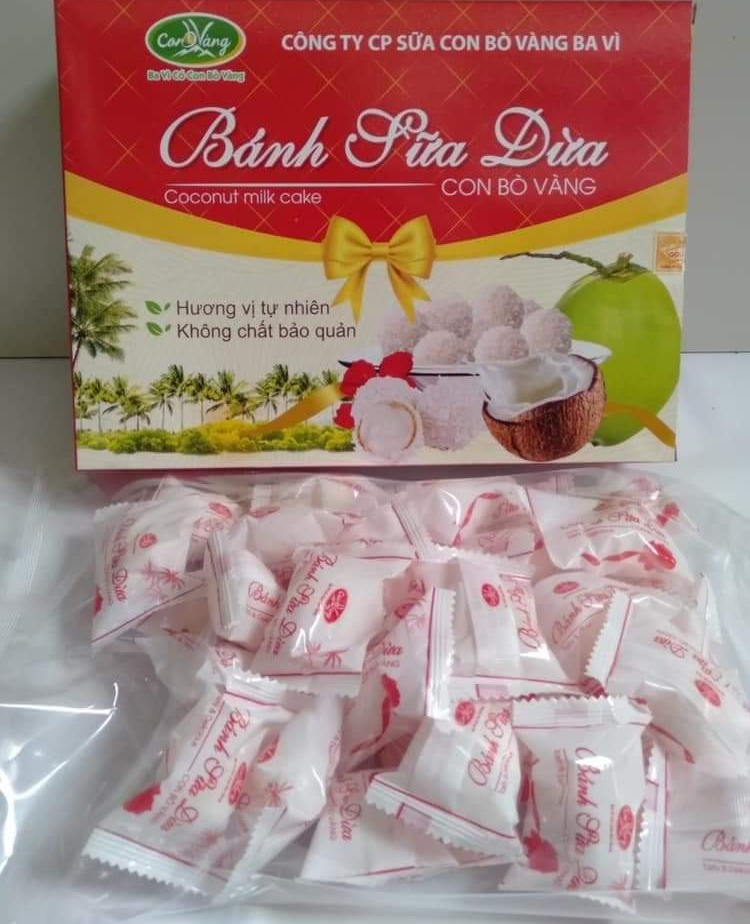 [HCM]Bánh sữa dừa non con bò vàng 250gr