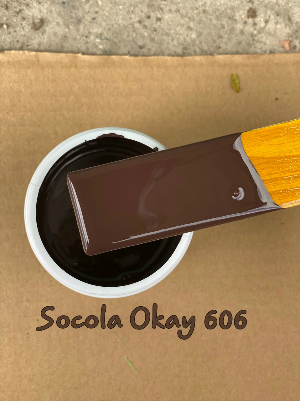 Sơn Chậu Kiểng Màu Socola Hệ Nước Lon 1kg