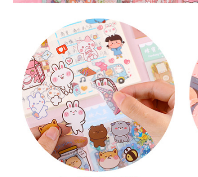 Bộ 6 Tấm Sticker Trong Dễ Thương Chọn Mẫu