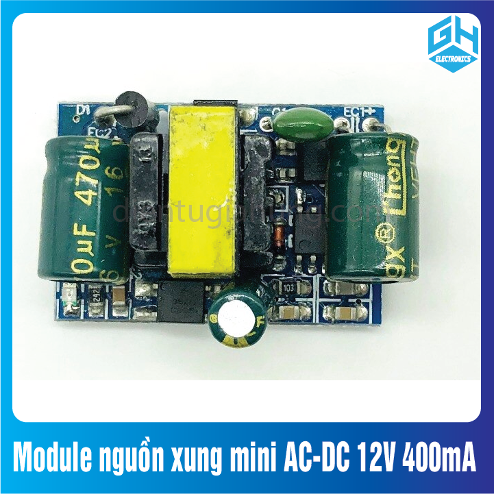 Module nguồn xung mini AC-DC 12V 400mA chất lượng cao