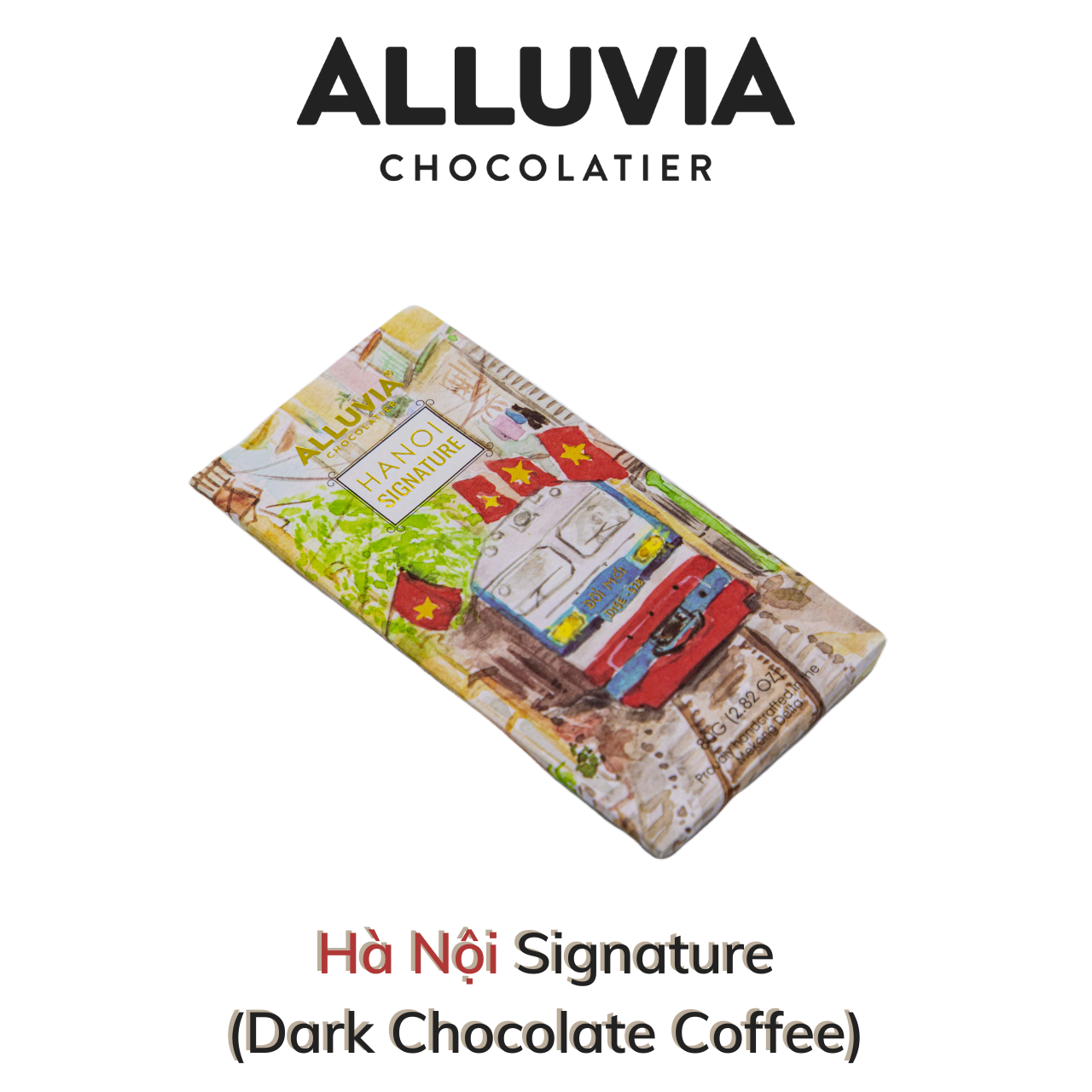 Hà Nội Signature Chocolate (Socola đen nguyên chất Cà phê - Dark Chocolate Coffee)
