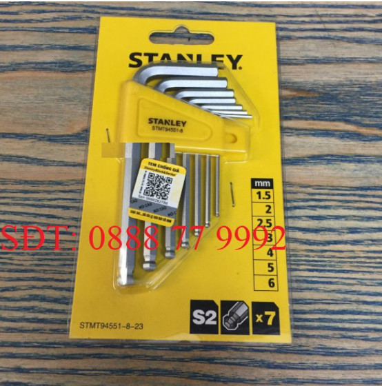 Lục giác hệ met bộ 7 chi tiết 1.5-6mm stanley stmt94551-8
