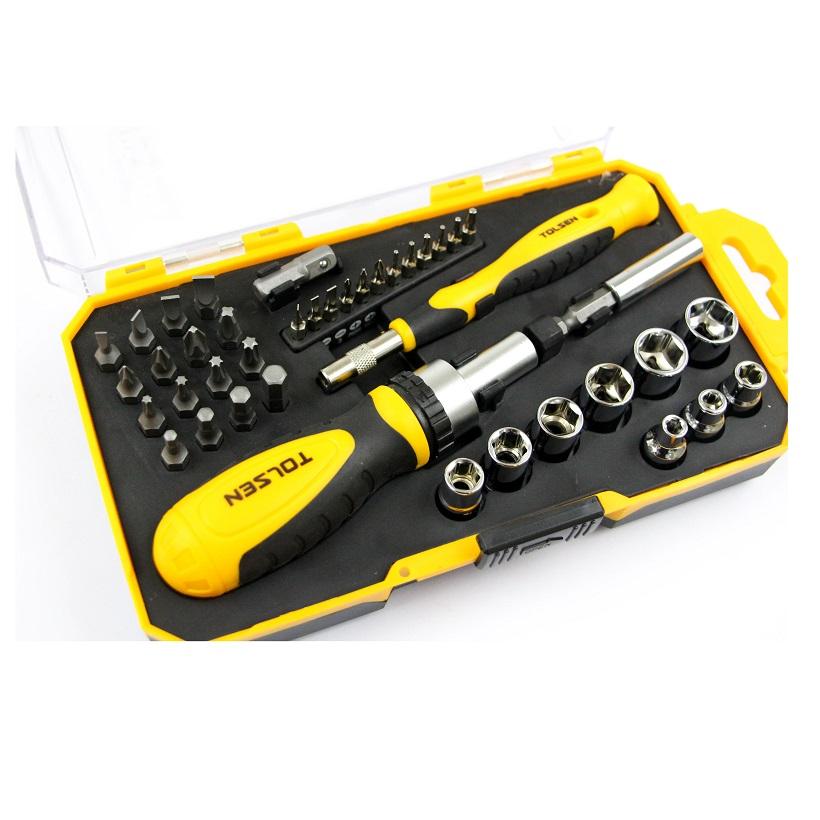 BỘ VÍT TÍP 42 MÓN TOLSEN- 16pcs Bits (6.35x25mm)