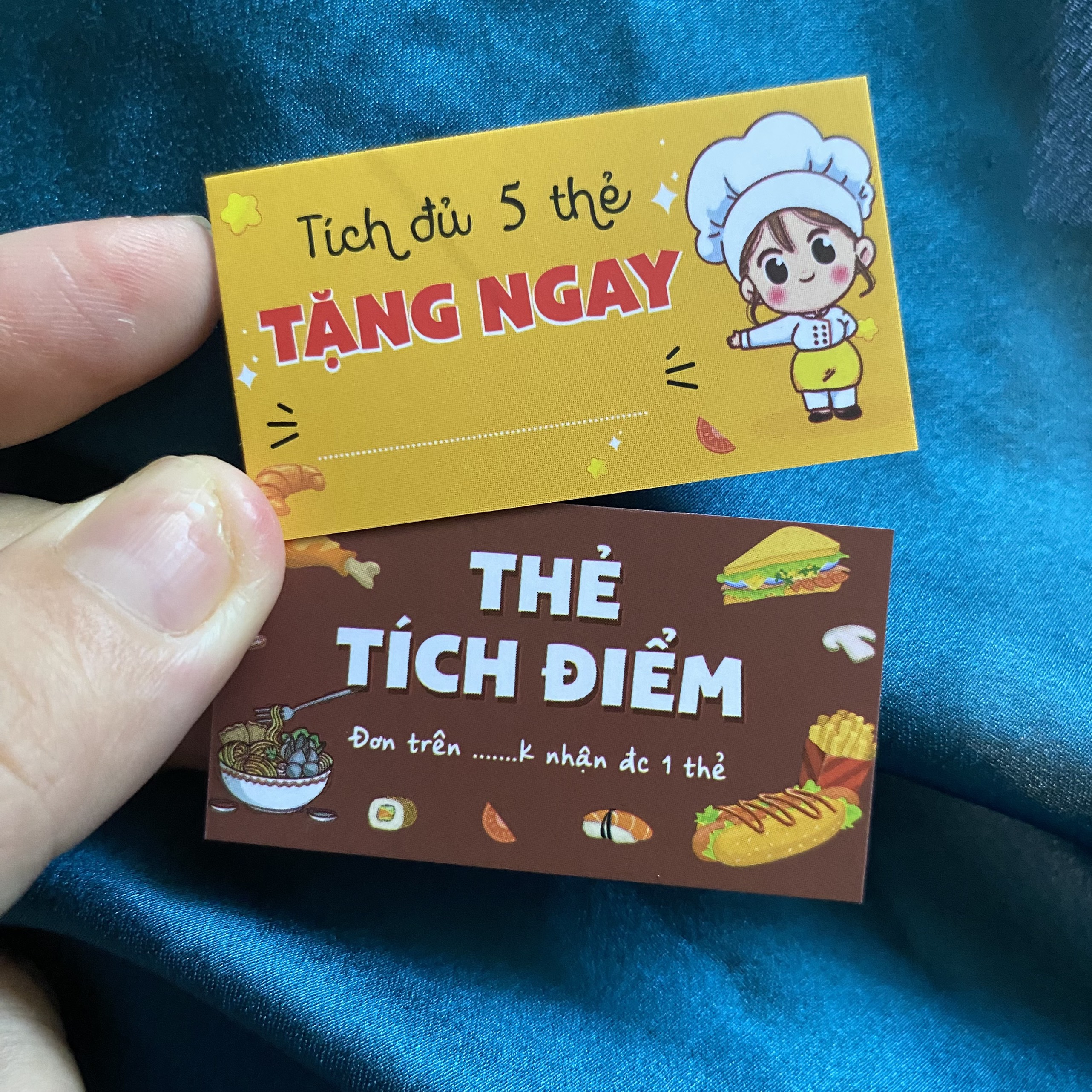 100 thẻ giấy tích điểm 3x5.4cm