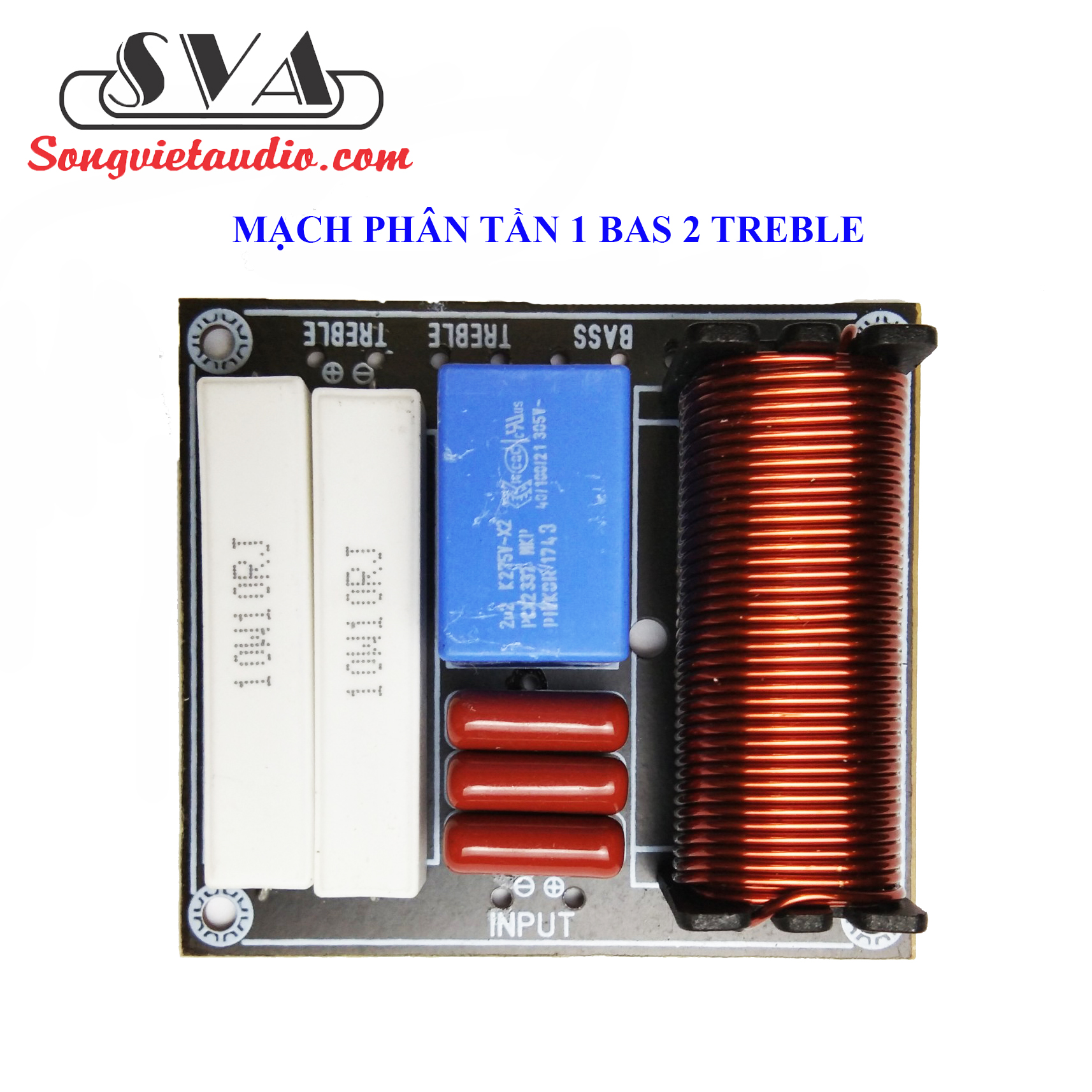 Mạch phân tần loa kéo 2 bass 2 trebe -1 mạch