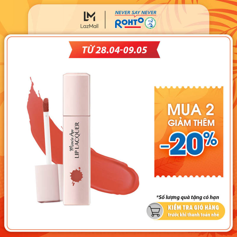 Son kem lì Miracle Apo Lip Lacquer Matte Holiday Collection Forever & Always 3ml (Cam đào)