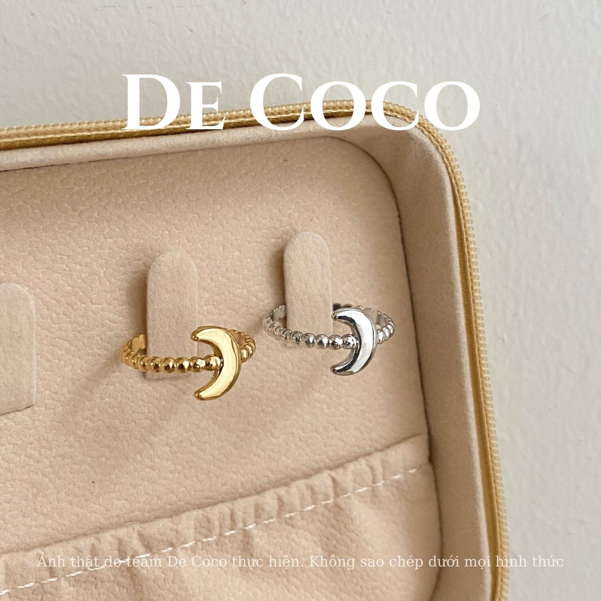 [KHÔNG ĐEN GỈ] Nhẫn titanium, nhẫn nữ Moonie De Coco