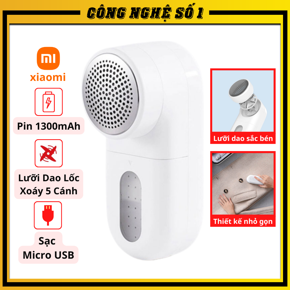 Máy Cắt Lông Xù Quần Áo Xiaomi Mijia MQXJQ01KL - Máy cắt xơ vải Xiaomi loại bỏ xù lông hiệu quả, pin sạc- Máy cắt vải thừa, máy cắt vải cầm tay, máy cắt vải xù- Bảo Hành 12 Tháng