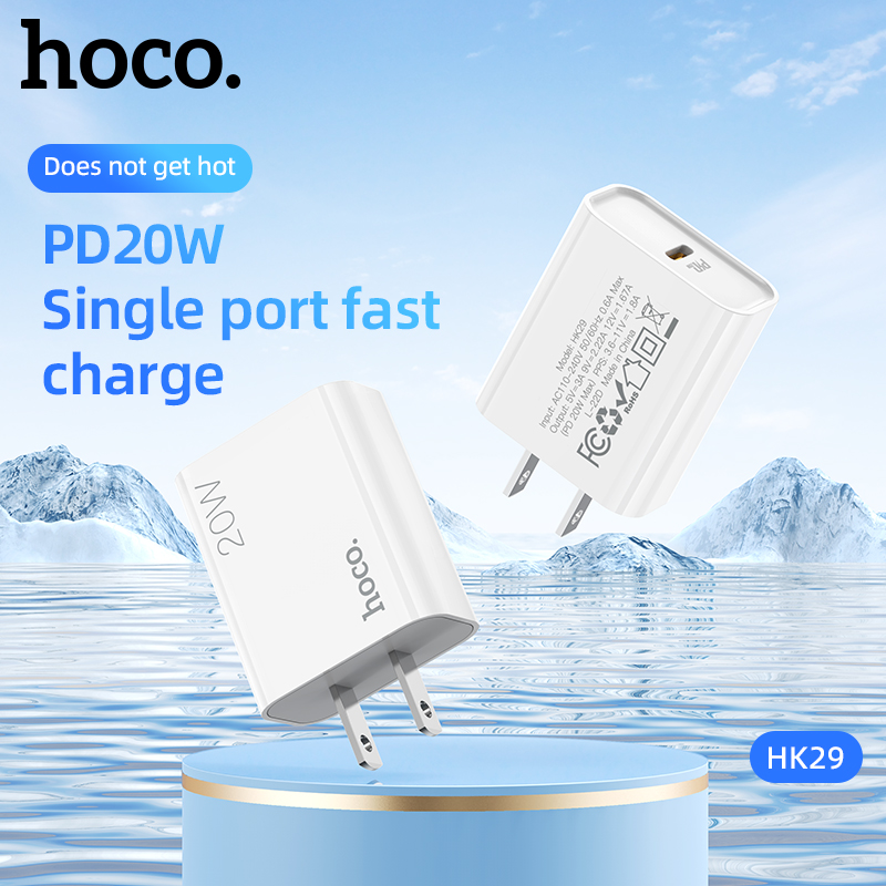 Bộ sạc nhanh Hoco HK29 kèm cáp TypeC to TypeC 20W (Trắng) - Nhất Tín Computer