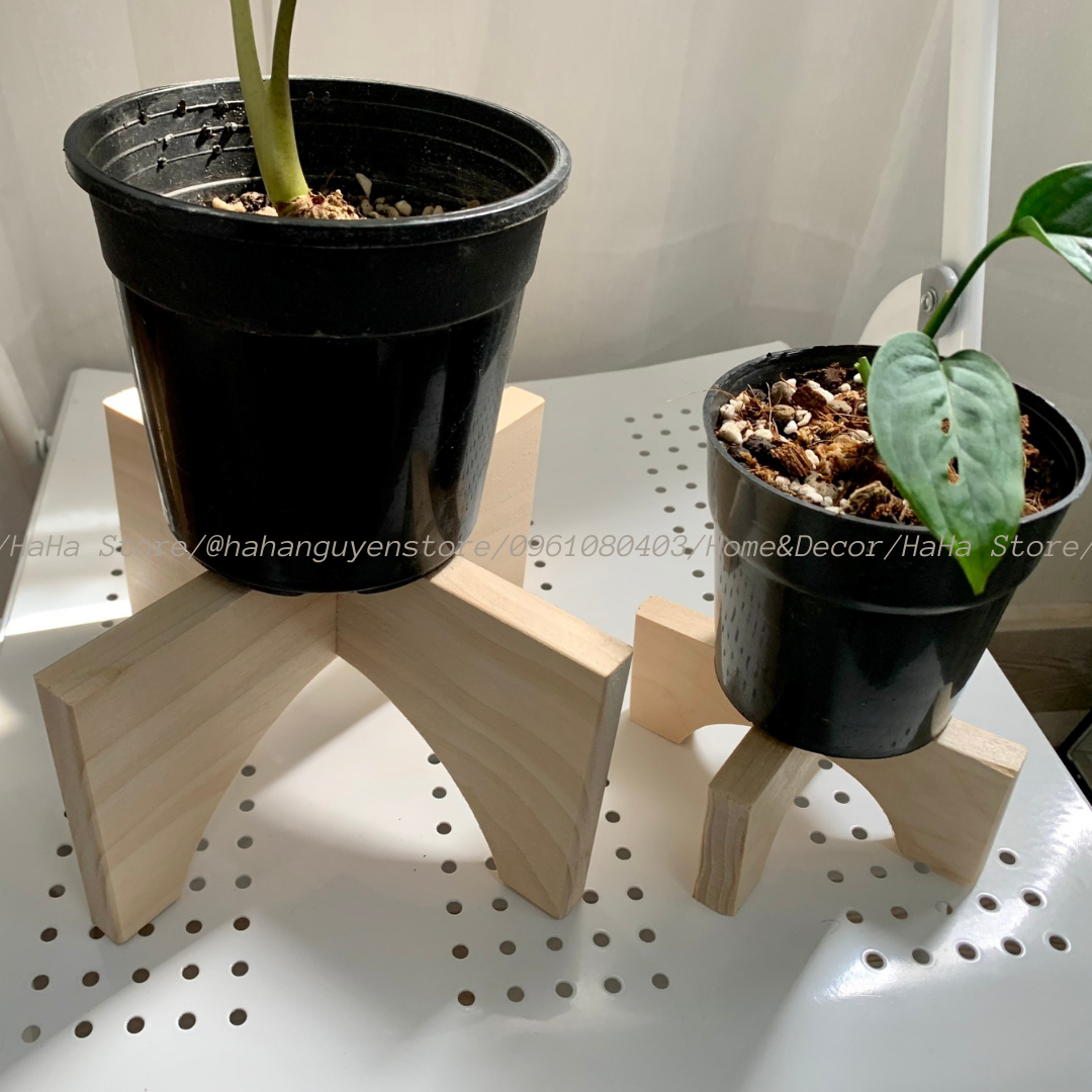 Đôn Gỗ Đặt Chậu Cây Chân Gỗ Để Cây Cảnh CCG11