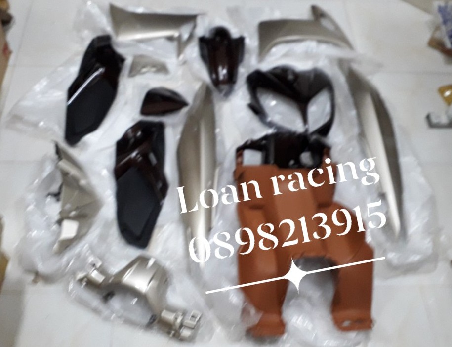 dàn áo xe nouvo 4 ( Nouvo lx)  màu nâu bạc full dàn màu 13 món hàng zin chính hãng