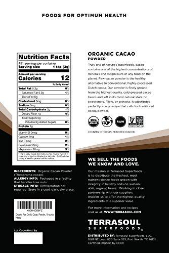 [Hoàn Tiền 15%]Bột Cacao Nguyên Chất Hữu Cơ ép lạnh 454gr