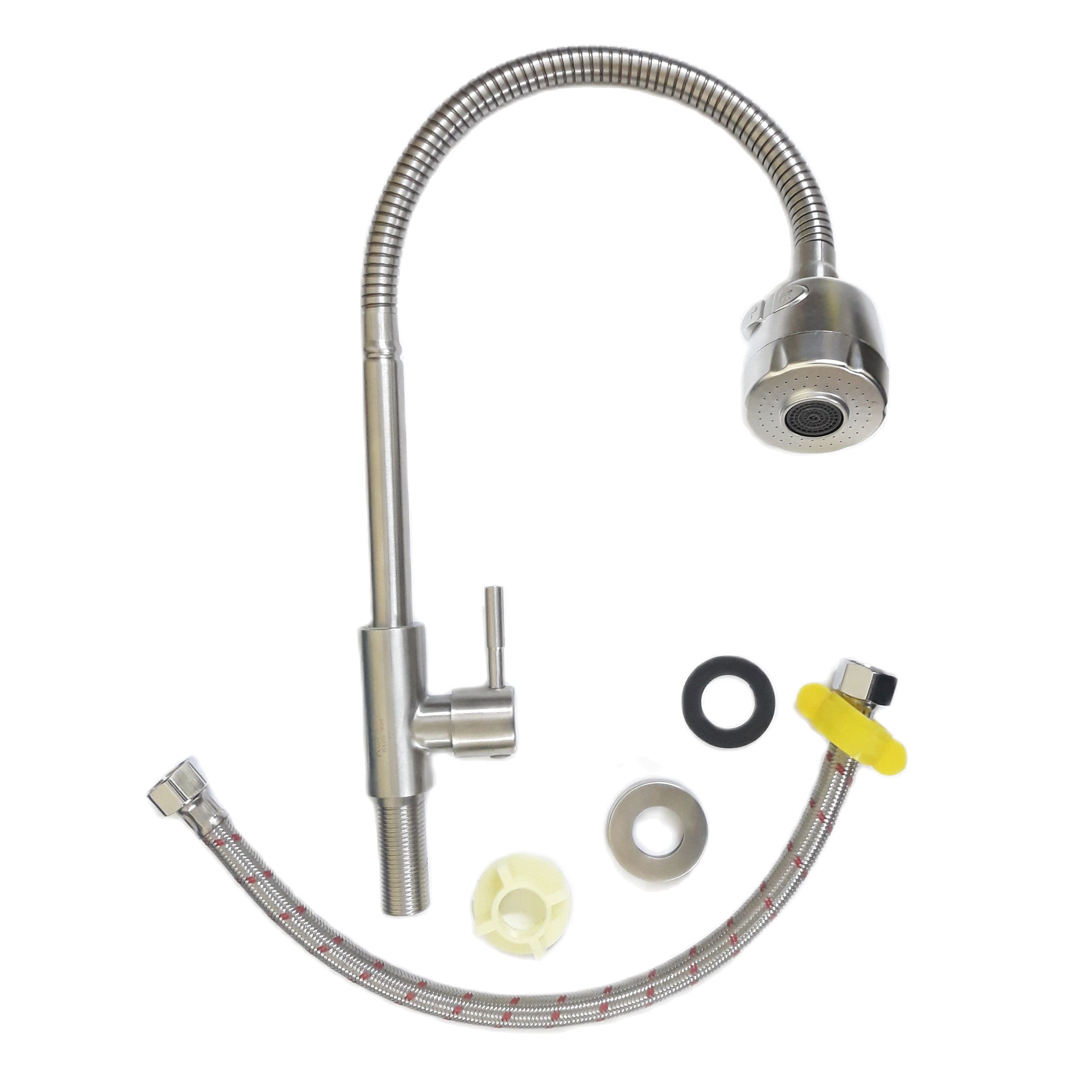 Vòi Rửa Chén Lạnh Inox Thân Uốn Dẻo 360 Độ 2 Chế độ nước Tiện Dụng