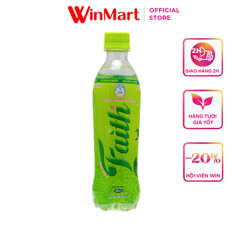 - Nước khoáng FAITH chanh muối có gas chai 355ml