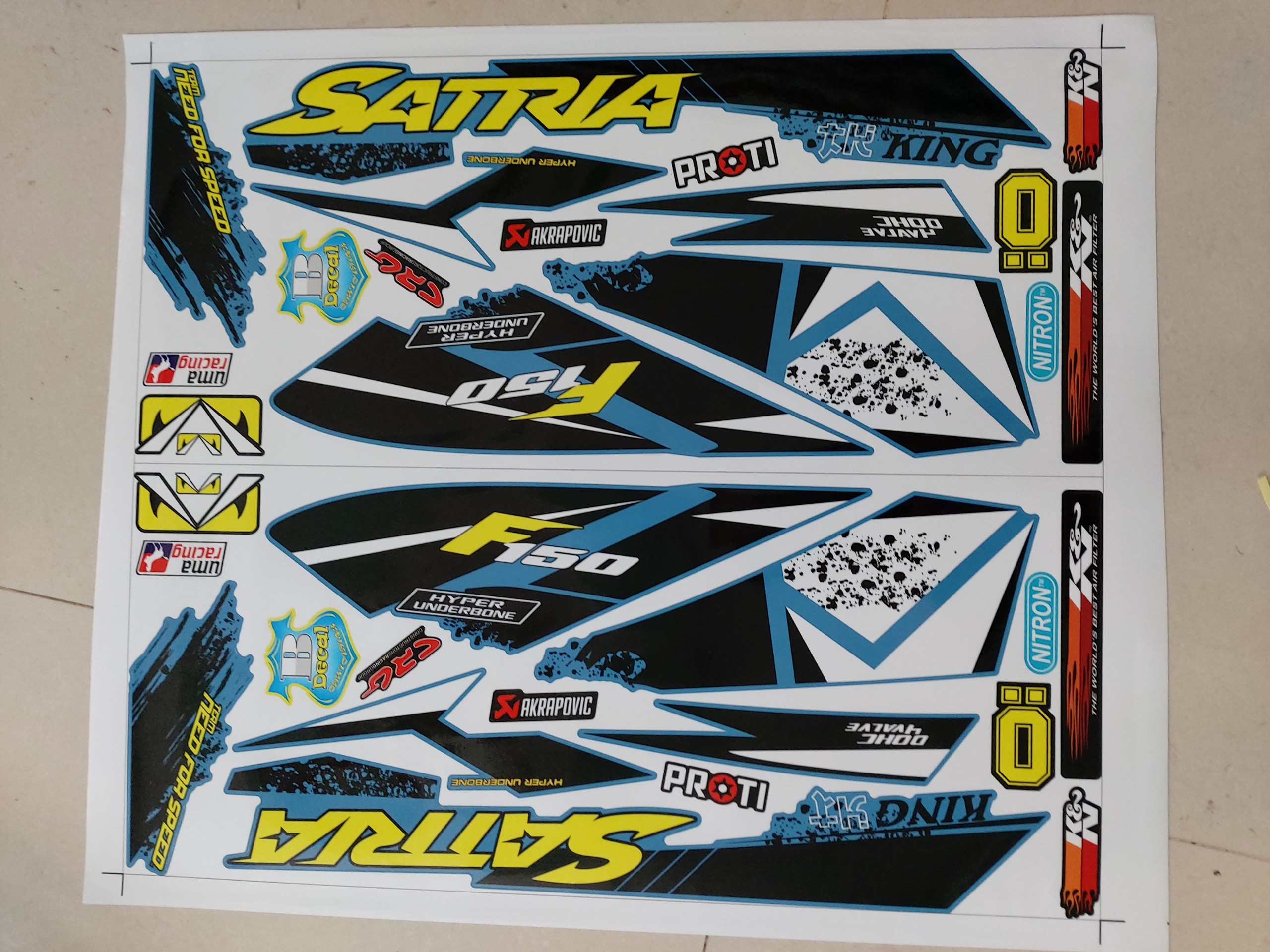 Tem rời satria f150 king