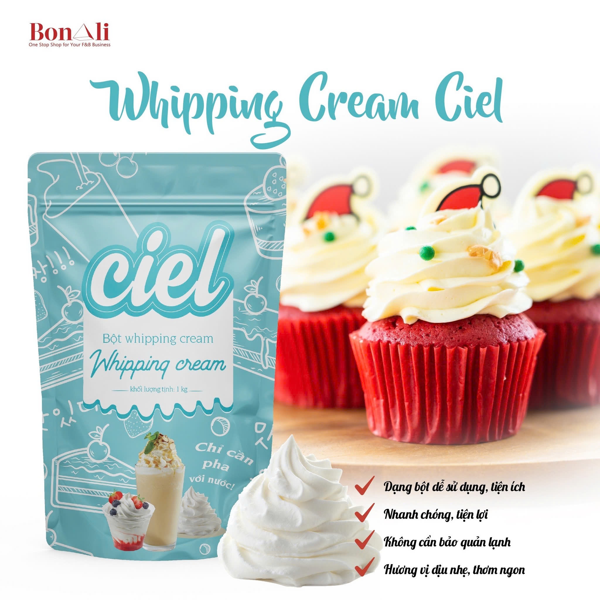 Bột Whipping cream Ciel gói  500g