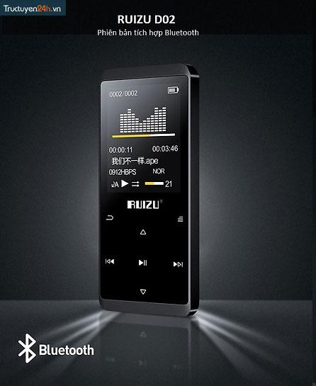 Máy nghe nhạc bluetooth Hifi lossless Ruizu D02 ( 8GB- Bạc).