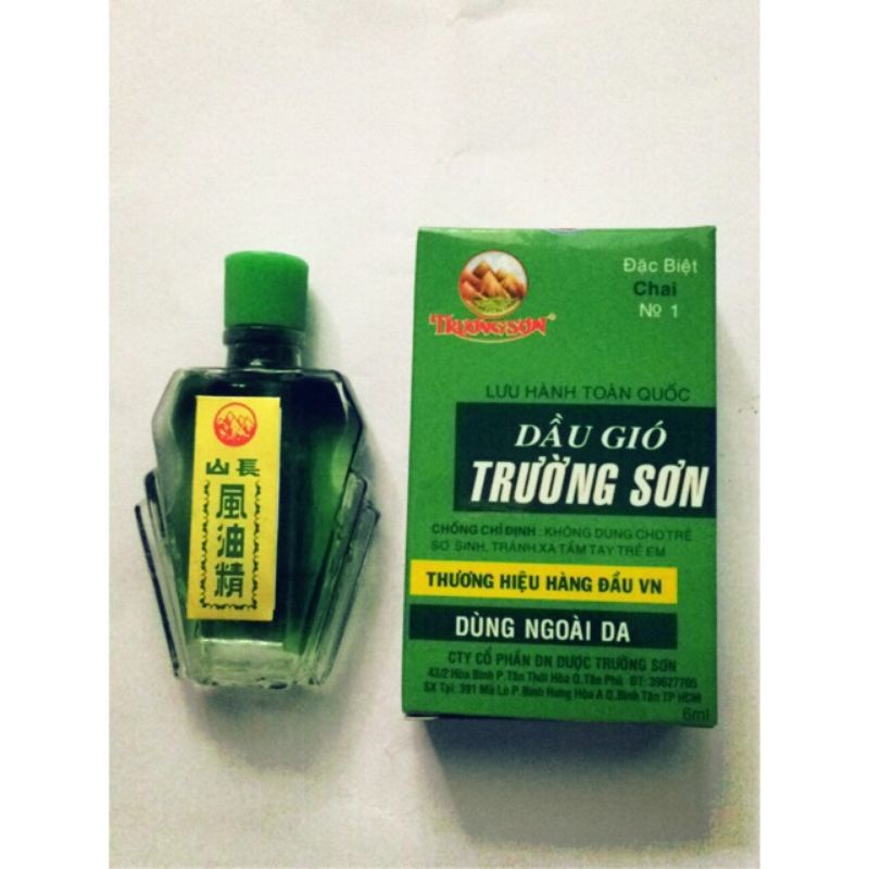 Dầu gió xanh Trường Sơn lọ 6ml