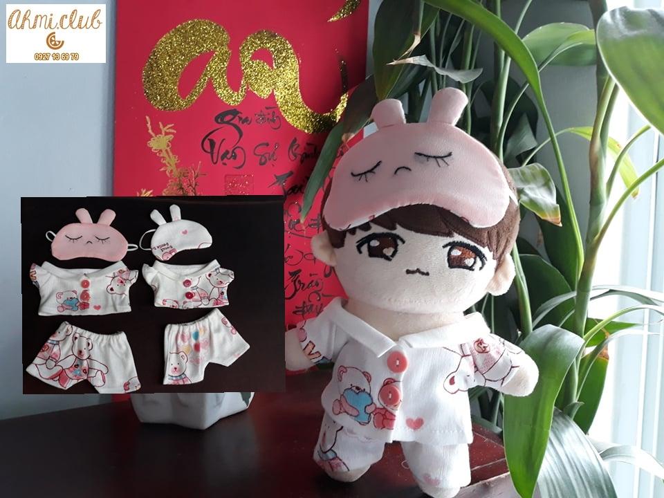 Bộ ngủ + Bịt mắt outfit doll 20 kpop