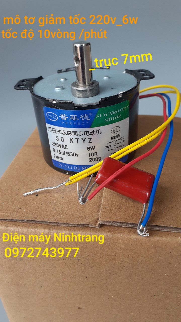 Mô tơ giảm tốc 220V 6W (50KTYZ)