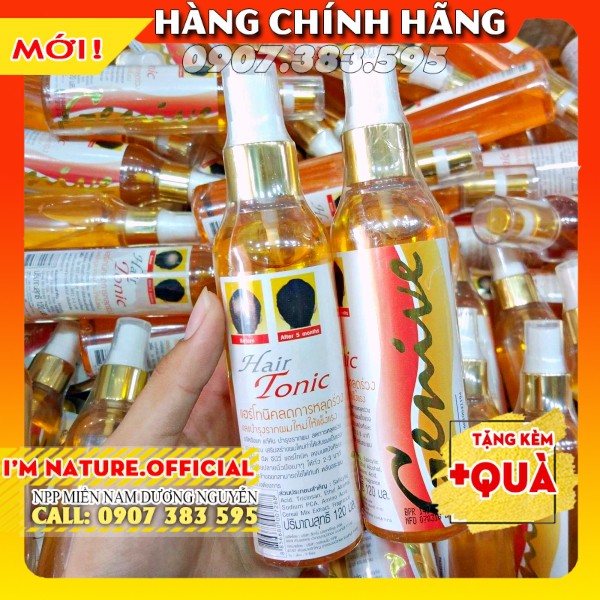 Serum xịt kích thích mọc tóc hair tonic genive 120ml thái lan