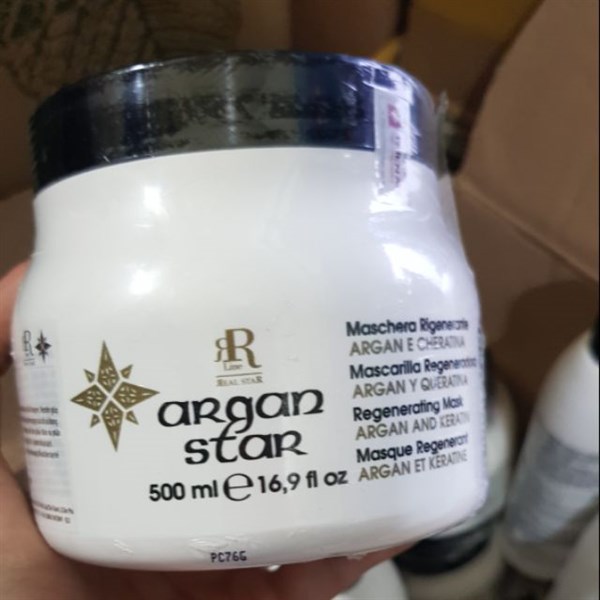 Dầu Hấp Dưỡng Ẩm phục hồi Mềm Mượt tóc Argan RR Line ARGAN STAR 500ml