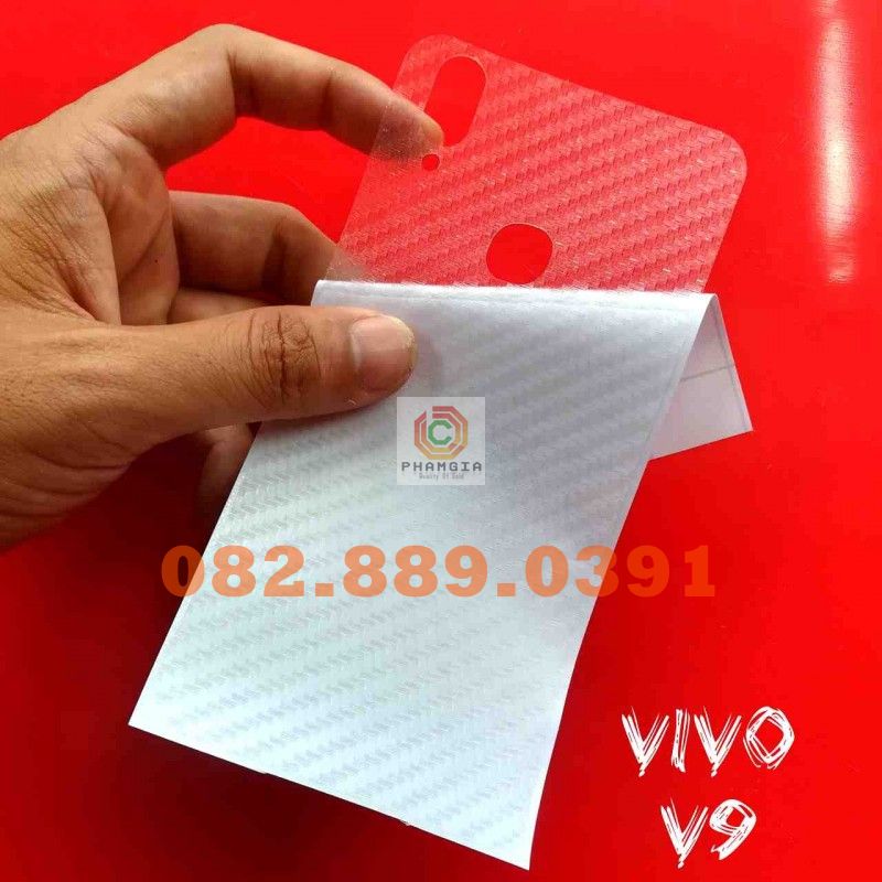 Miếng dán mặt lưng skin carbon vivo v9/ v11i/ v15/ v15 pro/v11