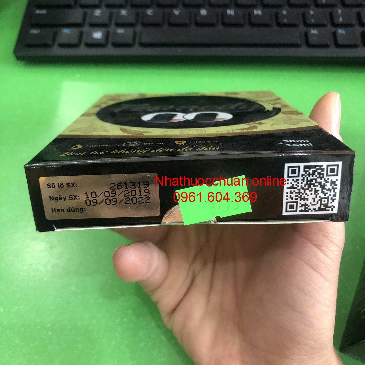 Tosmedy nhuộm thảo dược đen tóc ( Đen tóc không đen da đầu)