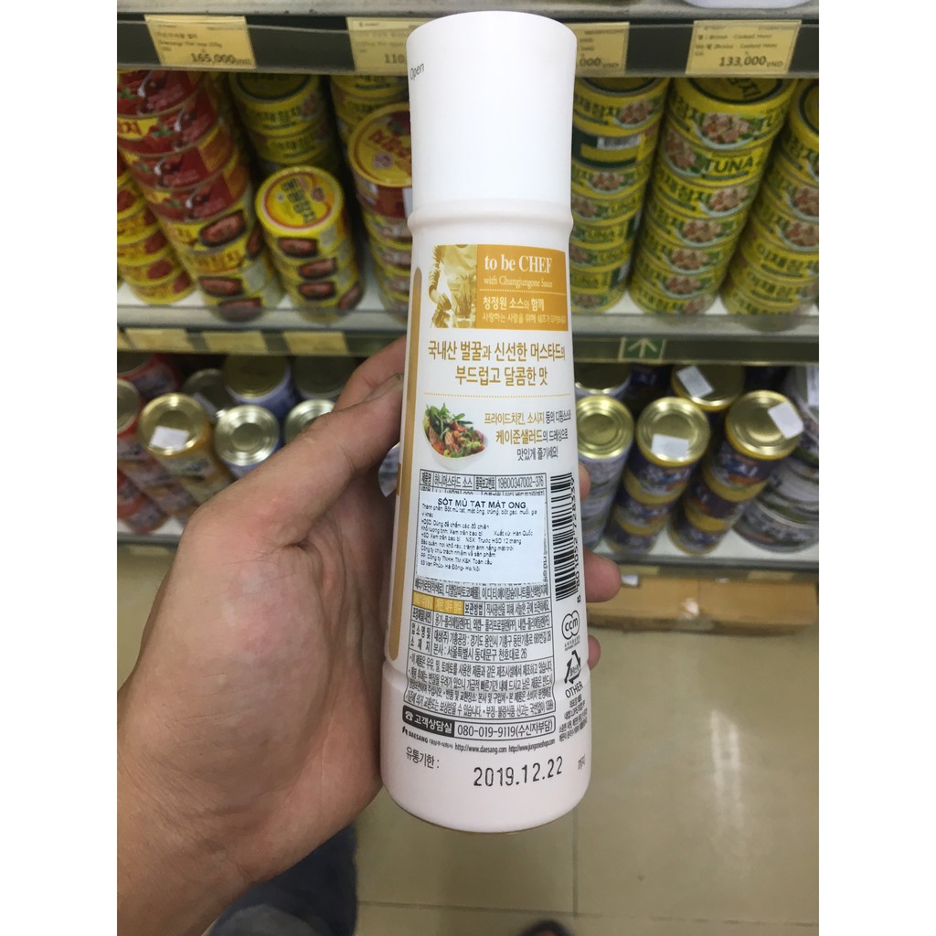 SỐT MÙ TẠT MẬT ONG HÀN QUỐC CHAI 320G