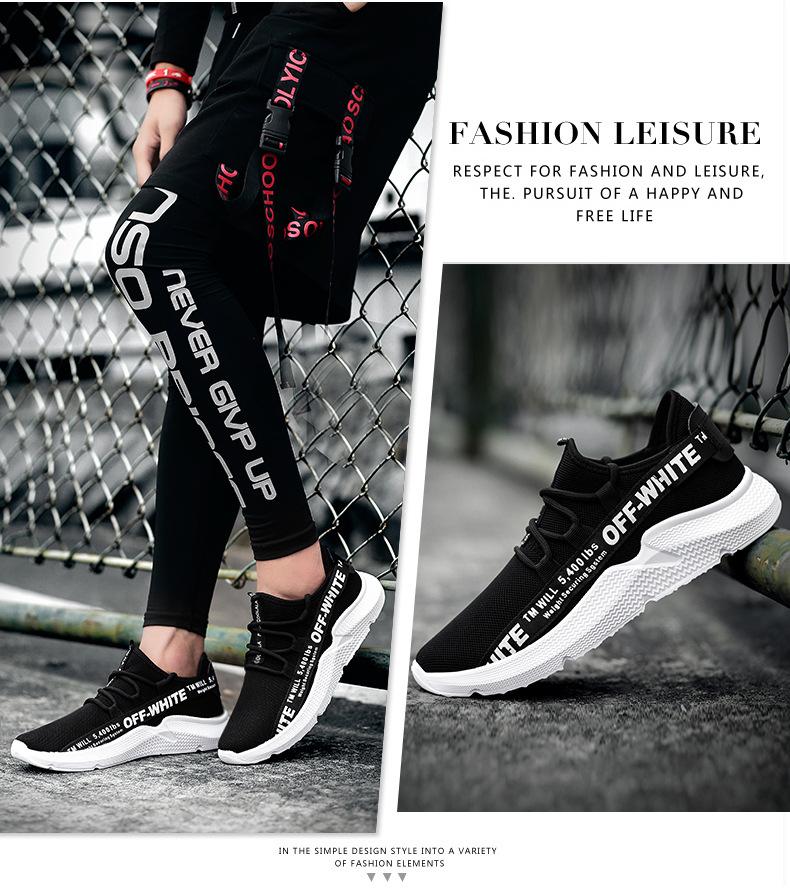 Giày sneaker nam hàn quốc cao cấp OFFWHITE (đen trắng) siêu hot  (Giá Hủy Diệt)