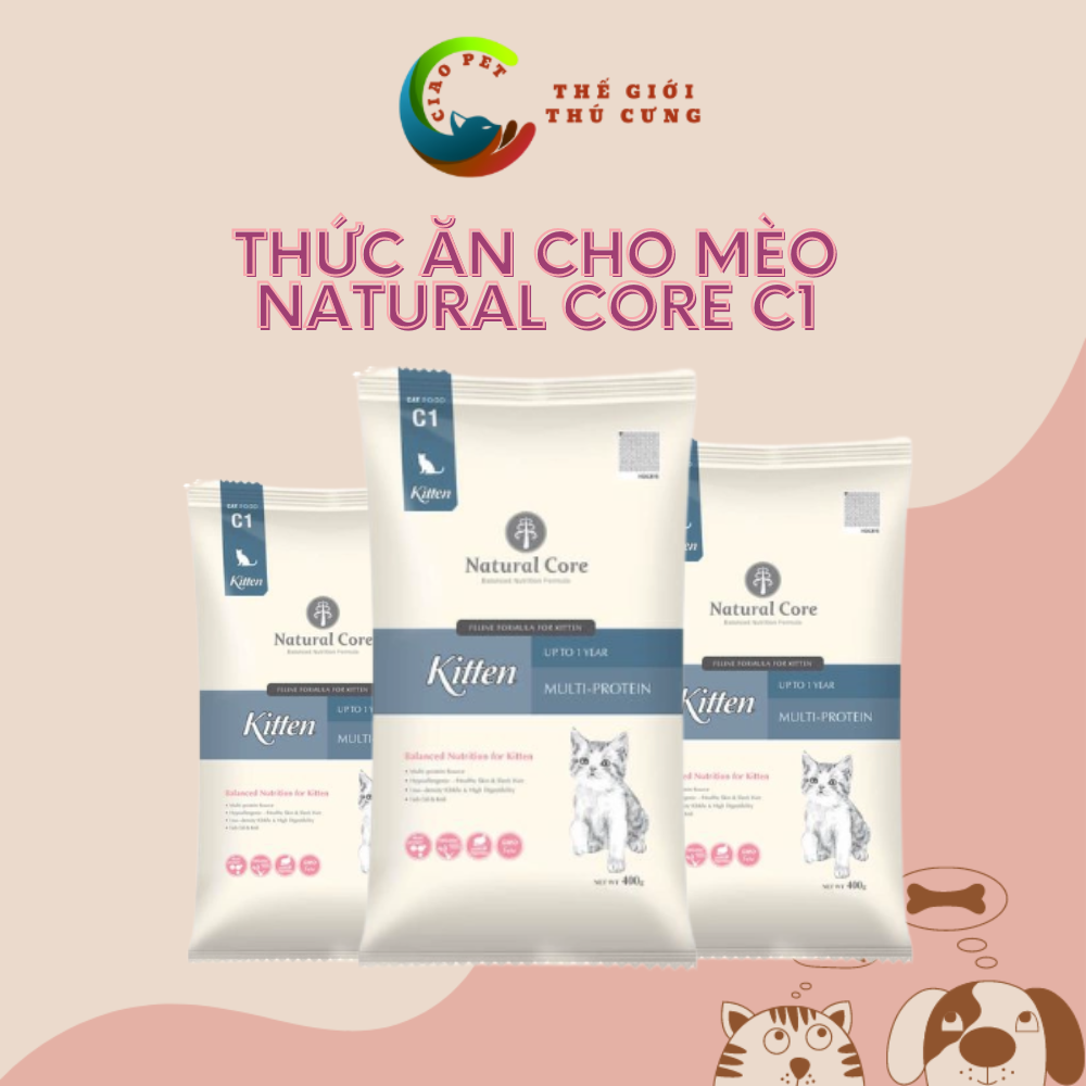 [400gr] Thức ăn cho mèo Natural core kitten C1