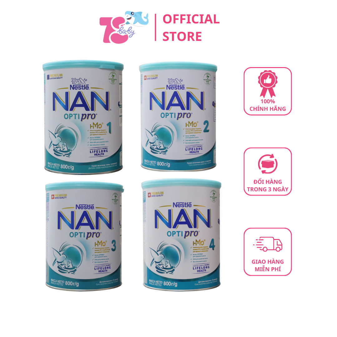 SỮA BỘT NAN NGA ĐỦ SỐ 1,2,3,4 800G
