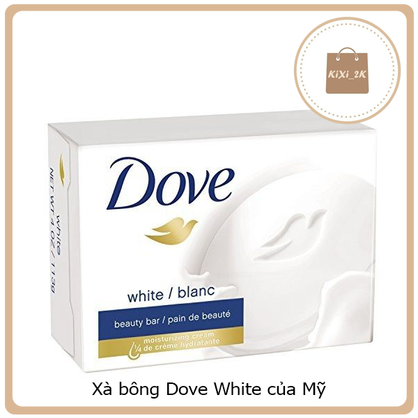Xà bông cục dove white bar 113g của mỹ